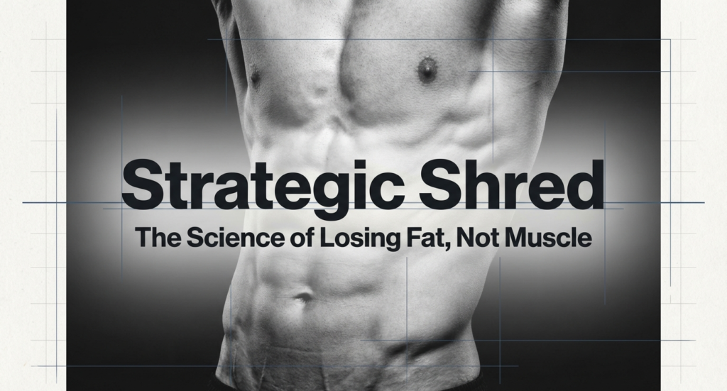 Lean muscular torso representing a science-based cutting approach focused on fat loss and muscle retention