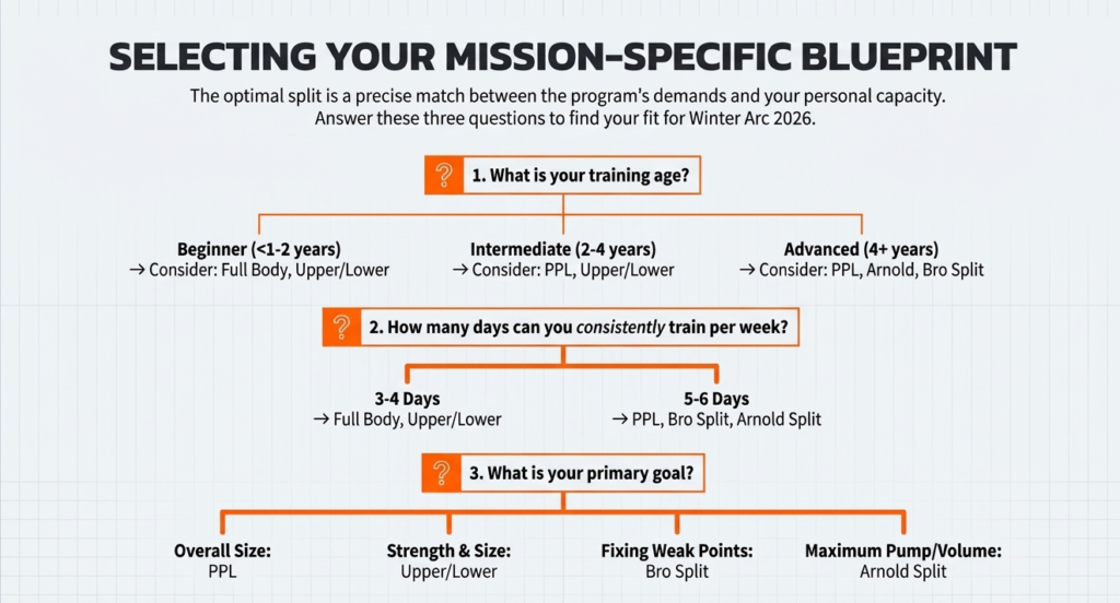 How to choose the best workout split based on training level and goals