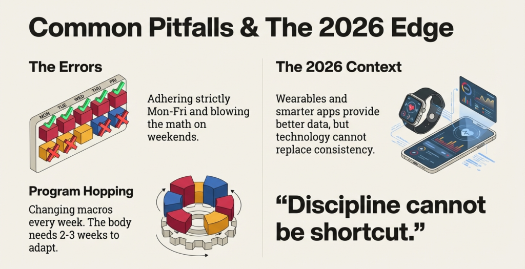 Common macro mistakes and wearable technology showing consistency matters more than tools