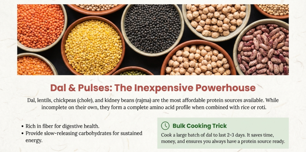 Different Indian dals and pulses rich in plant-based protein