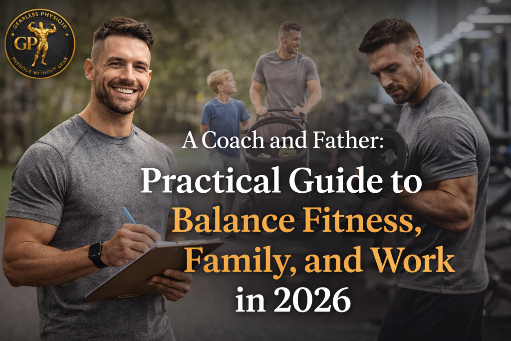 A coach and father balancing fitness, family life, and professional work through a structured daily routine in 2026.