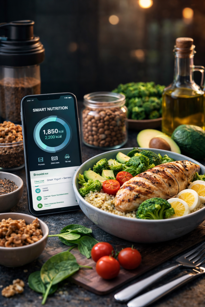 a plate full of healthy diet