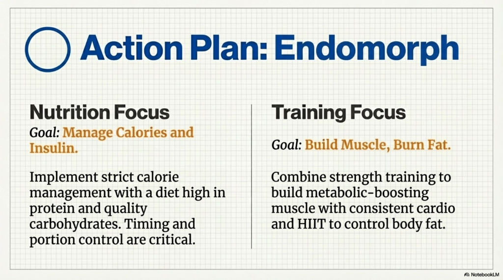 Endomorph action plan about nutrition and workout