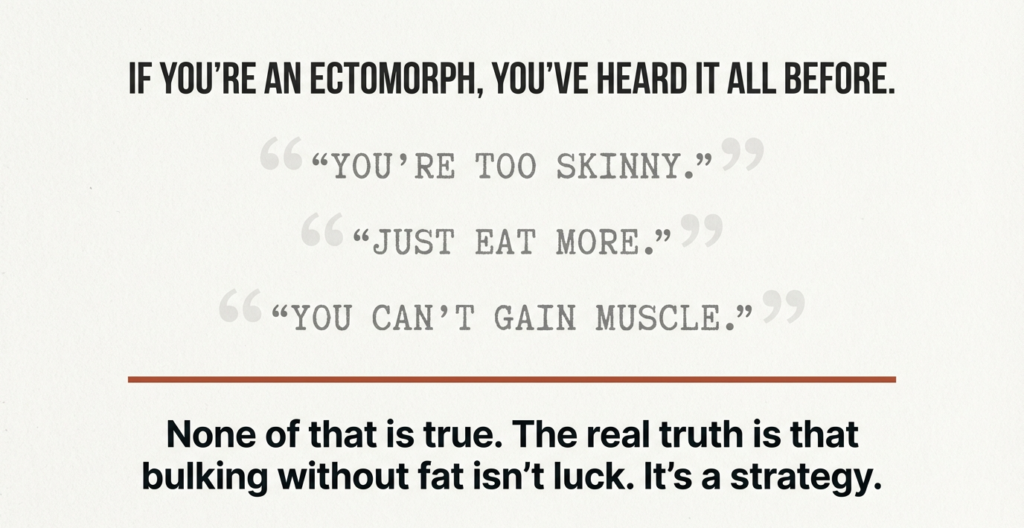 common ectomorph myths like you are too skinny and cannot gain muscle