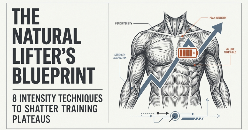 natural lifter intensity techniques blueprint muscle growth chart illustration