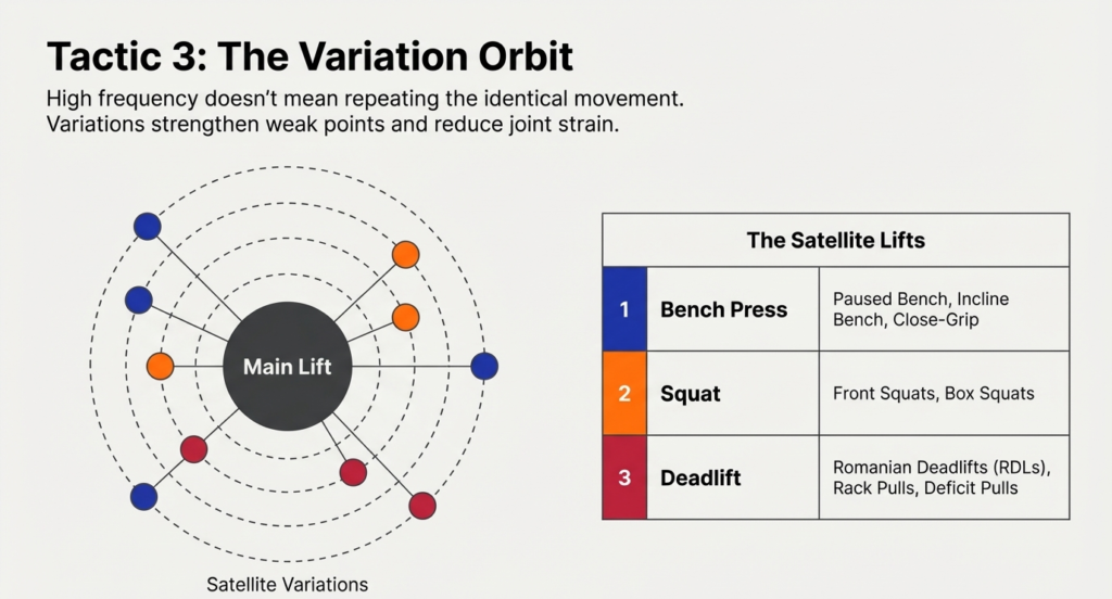Bench squat deadlift variations for improving weak points