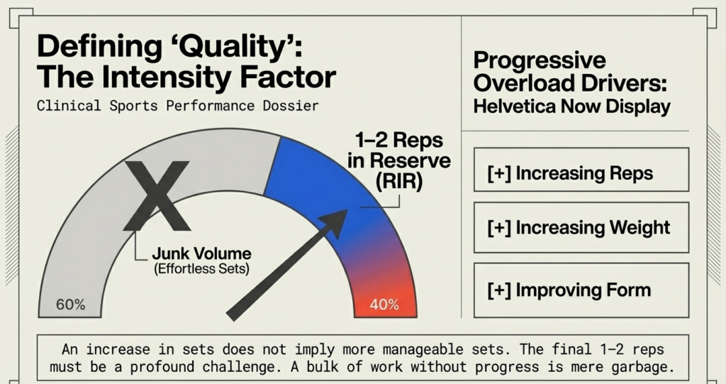 rir reps in reserve and progressive overload methods for muscle growth training