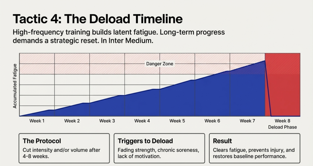 Fatigue accumulation and deload phase in powerlifting training