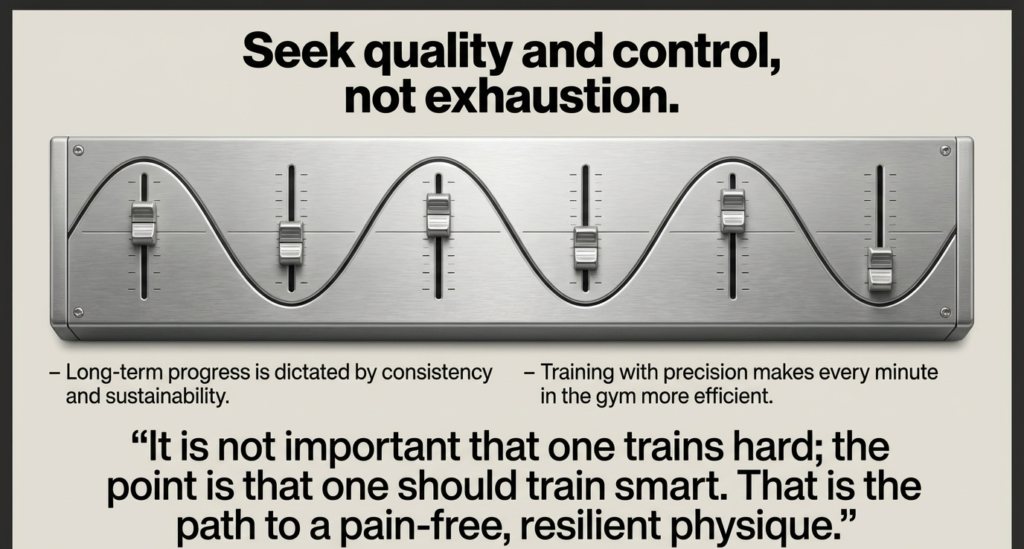 message emphasizing smart training over exhaustion