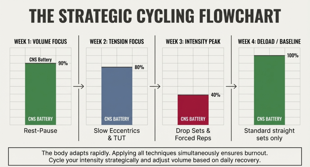 workout intensity cycle weekly plan fatigue management chart