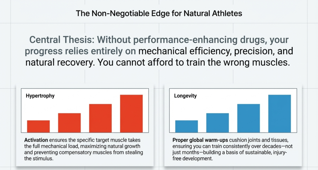 Importance of activation and warm-up for natural bodybuilding progress