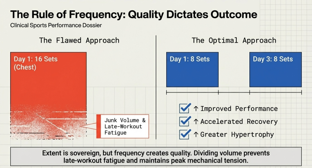 comparison of single session vs split training frequency for better hypertrophy results