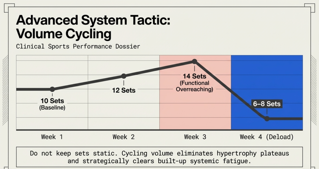weekly volume progression with deload week for hypertrophy optimization