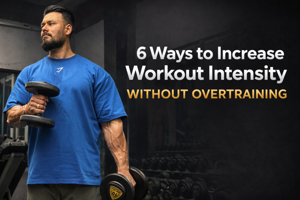 man performing dumbbell curl with enhanced forearm muscles and veins in gym representing workout intensity training