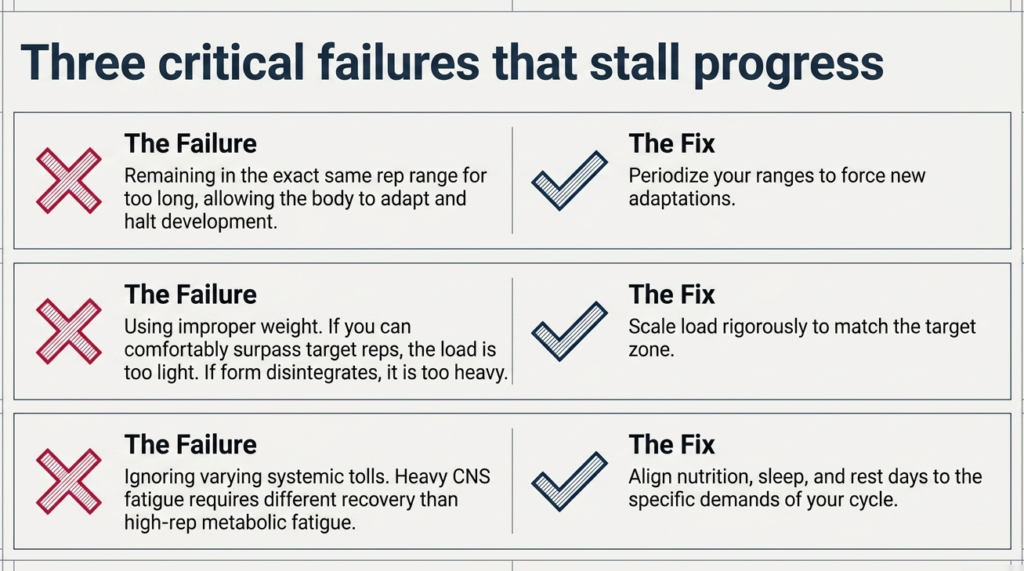mistakes in rep range training and solutions for muscle growth