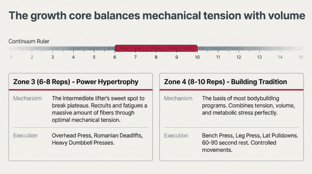 hypertrophy rep range 6 to 10 for muscle growth and strength balance