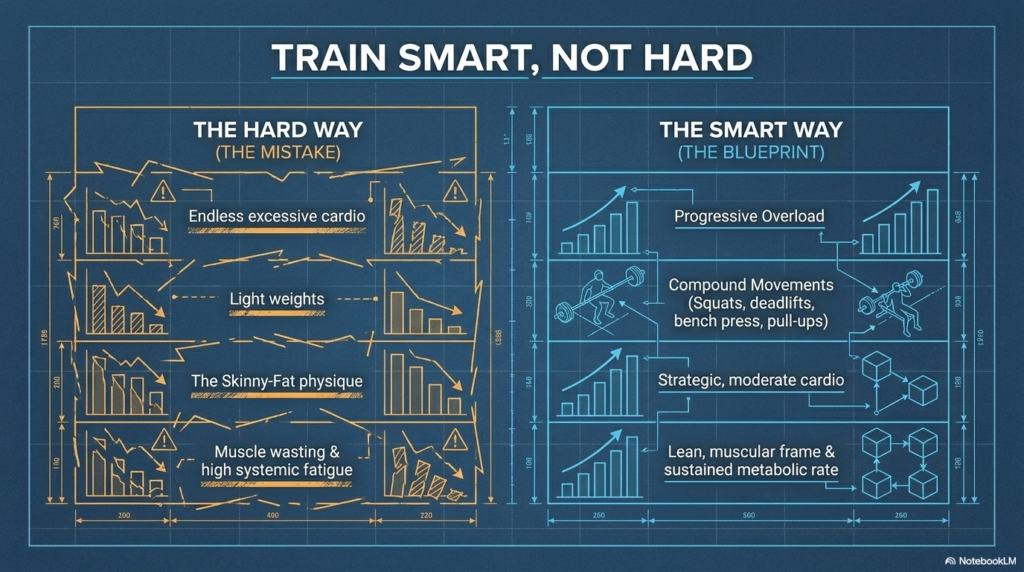 Comparison of excessive cardio versus strength training and progressive overload