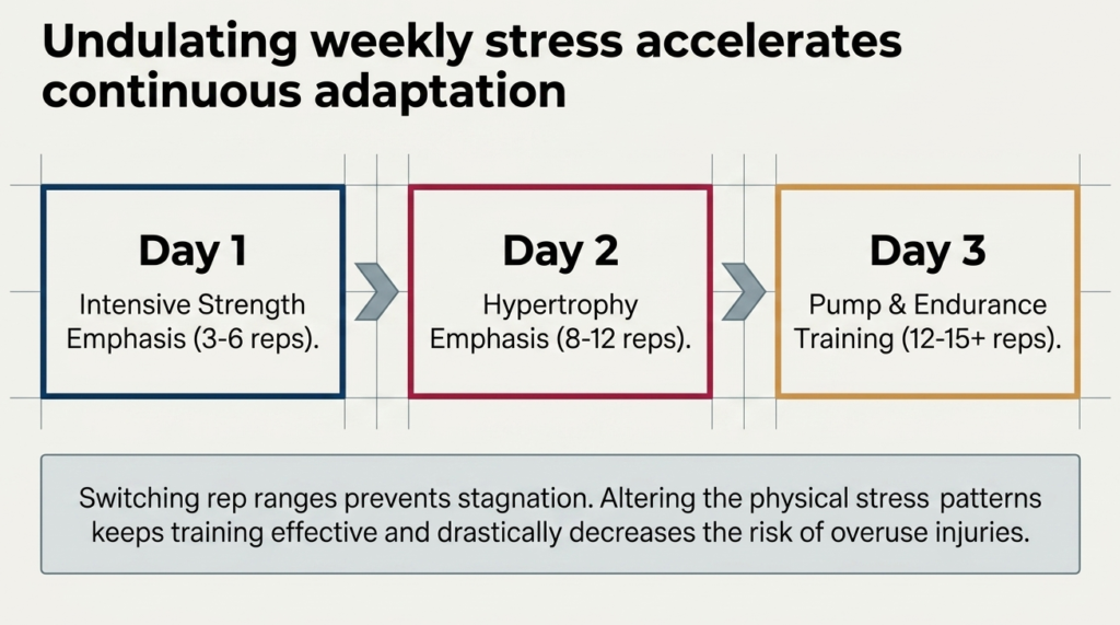 weekly training plan alternating strength hypertrophy and endurance days