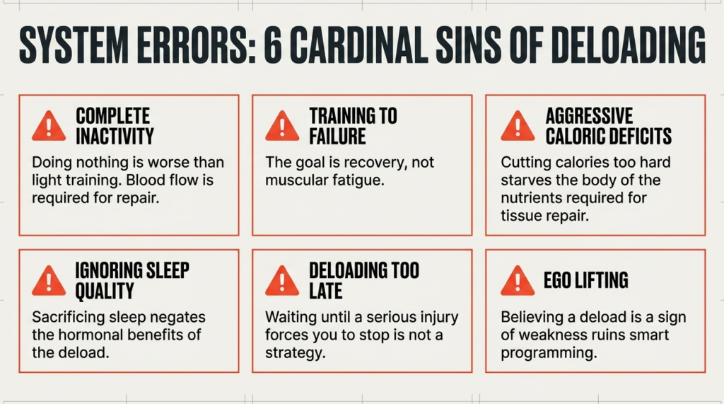 Major mistakes bodybuilders make during a deload week
