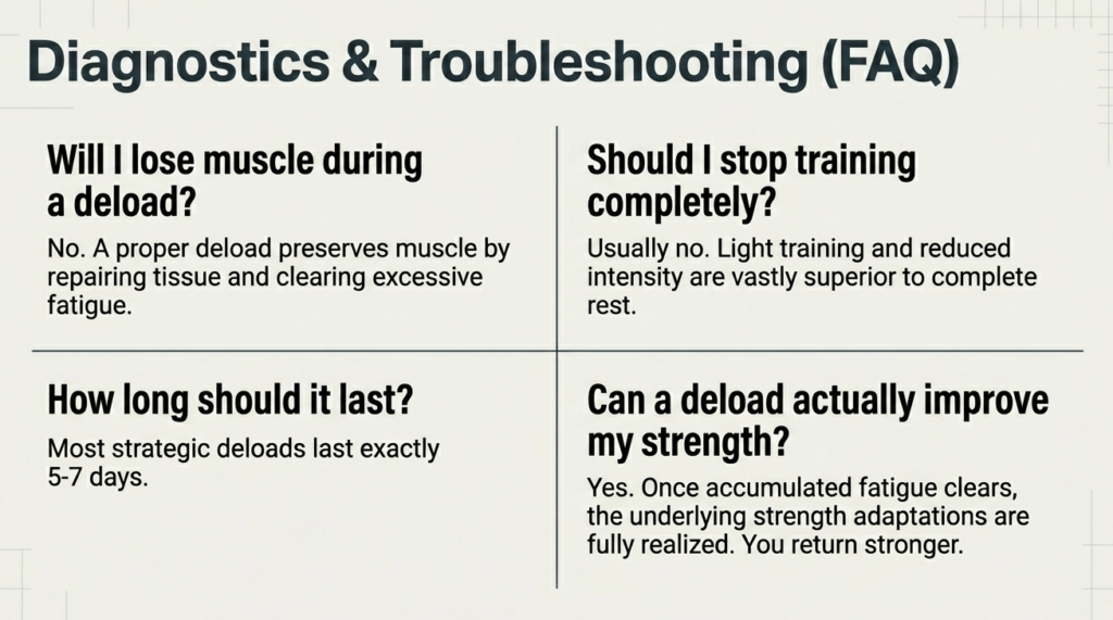 Frequently asked questions about deload weeks in bodybuilding