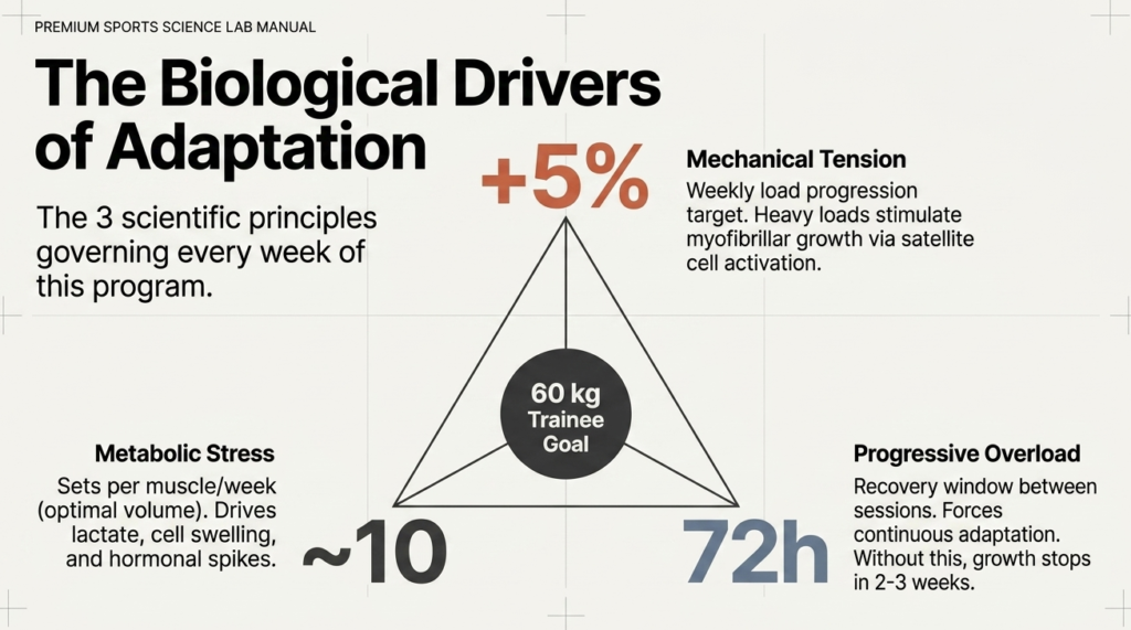 mechanical tension metabolic stress and progressive overload diagram