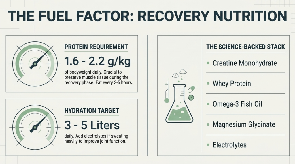 Protein hydration and supplement recommendations for bodybuilding recovery