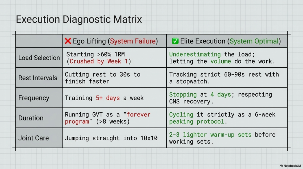 Common German Volume Training mistakes versus optimal execution strategies