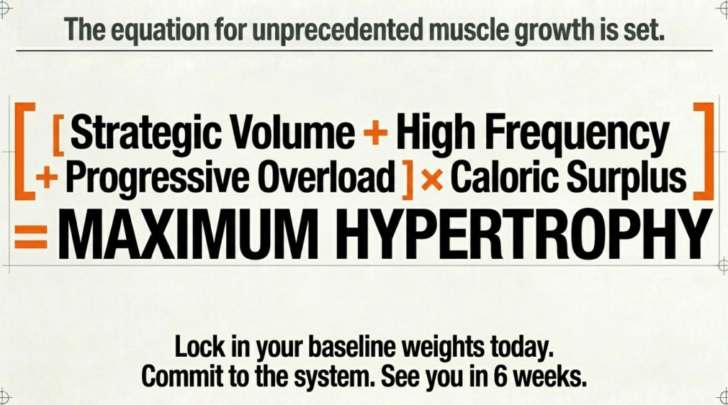 strategic volume progressive overload calorie surplus and hypertrophy formula