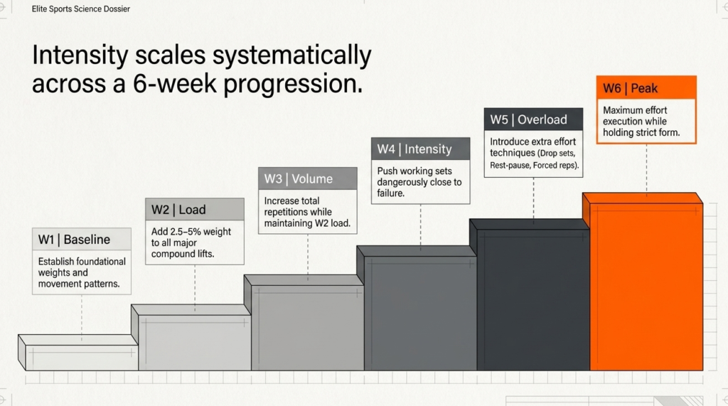 6 week progressive overload strategy for muscle growth and strength gains